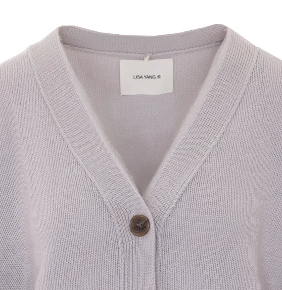 Cardigan Danni in cashmere grigio chiaro LISA YANG