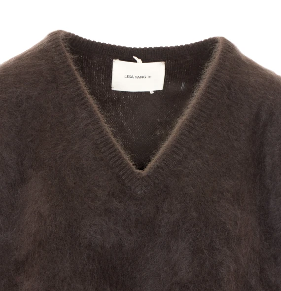 Margareta brown cashmere sweater LISA YANG