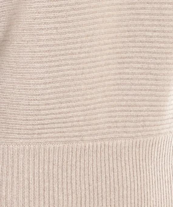 Maglione beige in cashmere a collo alto LISA YANG