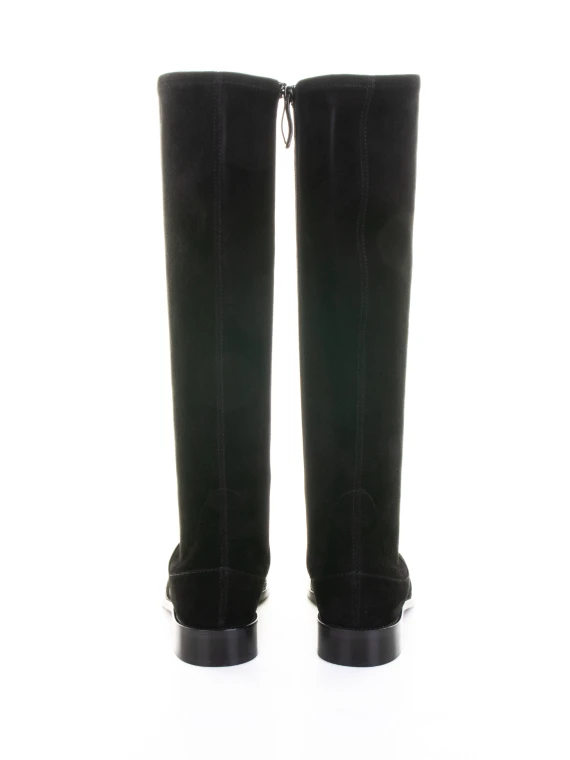 Stivale nero in suede