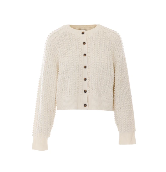 Cardigan Edie in cashmere avorio LOULOU DE SAISON