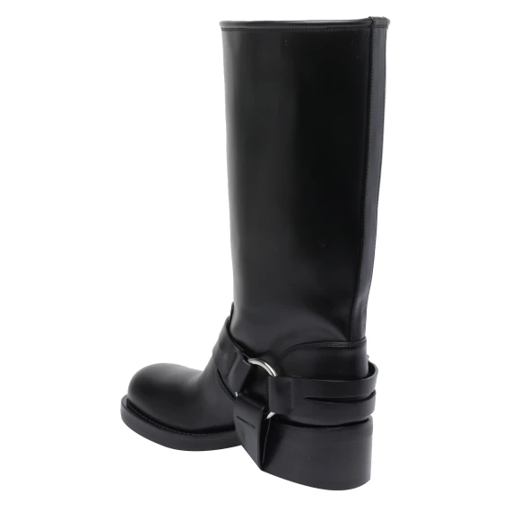 double heart vintage leather combat boots (50mm)