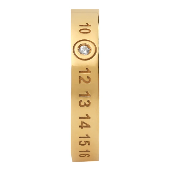 Gold Numerical Diamond Ring Maison Margiela