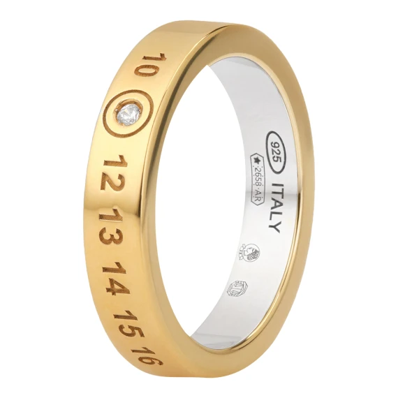 Gold Numerical Diamond Ring