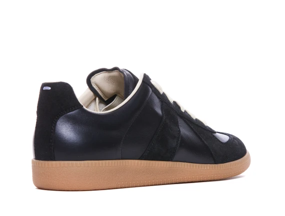 Black Replica Low Top Sneakers