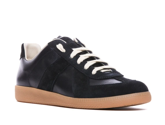 Black Replica Low Top Sneakers