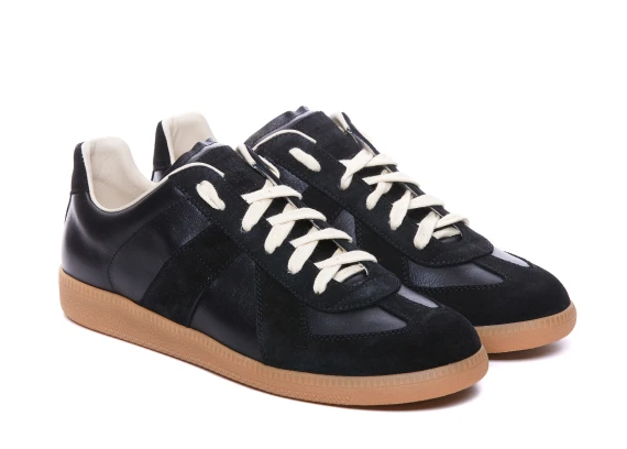 Black Replica Low Top Sneakers