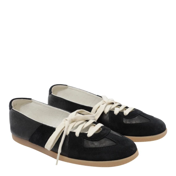 Black Replica Soft Laced Ballet Maison Margiela