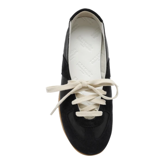 Black Replica Soft Laced Ballet Maison Margiela