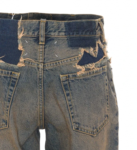 Jeans blu a gamba dritta Maison Margiela