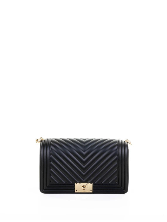 Black Leather Shoulder Bag