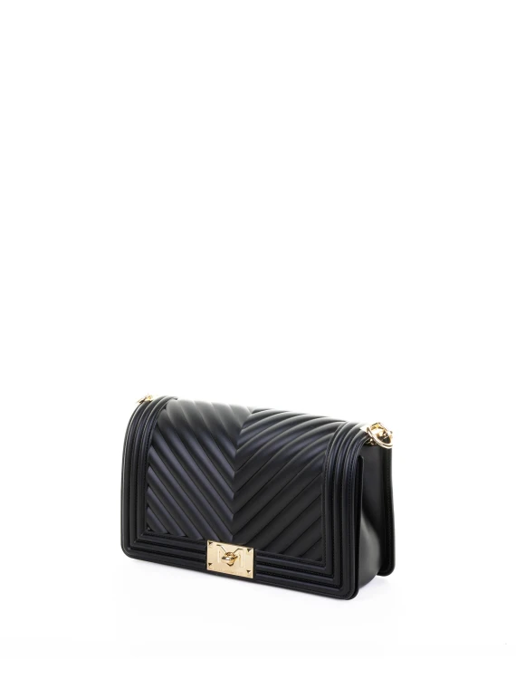Black Leather Shoulder Bag