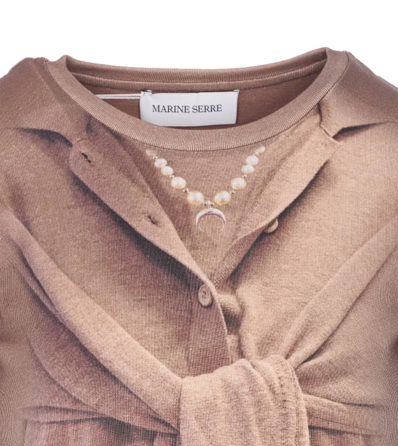 MARINE SERRE Sweaters Beige