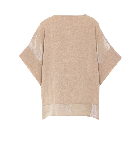 Beige linen top MAURIZIO