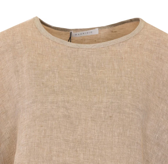 Beige linen top MAURIZIO