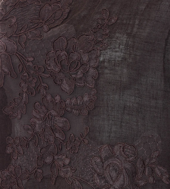 Camicia marrone in misto lino MAURIZIO