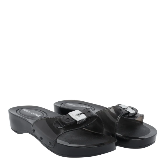 Pescura black slip-on sandals MELISSA X SCHOLL