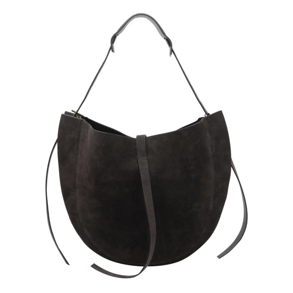 Brown Liz Suede Shoulder Bag