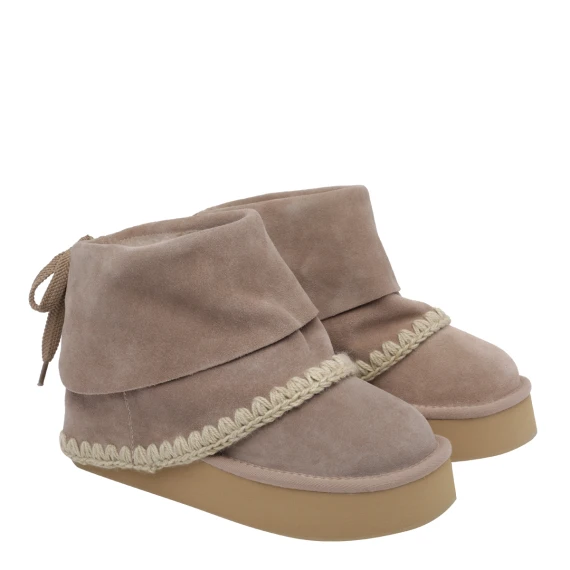 Platform Folding Suede Boots