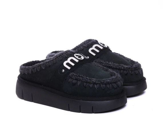 Black Bounce Clog Sandals