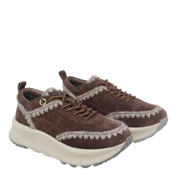 Brown Speed Eskimo Lace Up Sneakers