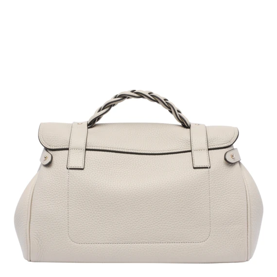 Ivory calf leather handbag with shoulder strap Mulberry