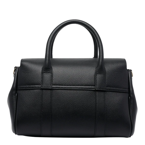 Bayswater Satchel in black calf leather Mulberry