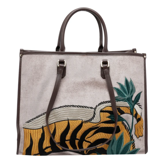 Multicolor tiger-print tote bag MY BEST BAG FIRENZE