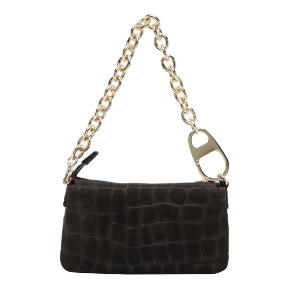 Borsa a tracolla in pelle marrone scuro MY BEST BAG FIRENZE