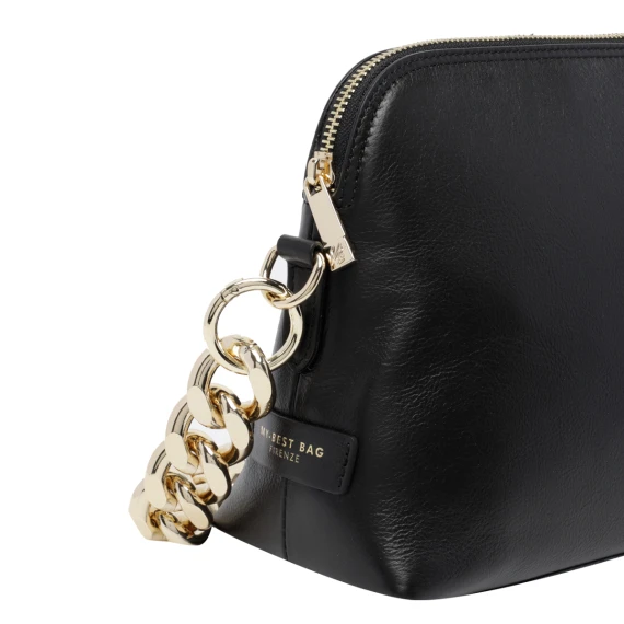 Black calf leather handbag MY BEST BAG FIRENZE