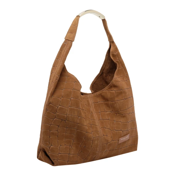 Brown calf leather hobo bag MY BEST BAG FIRENZE