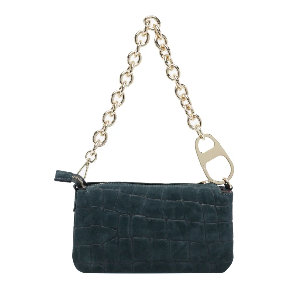 Teal calf leather shoulder bag MY BEST BAG FIRENZE