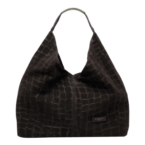 Borsa hobo Ellisse in pelle di vitello marrone MY BEST BAG FIRENZE