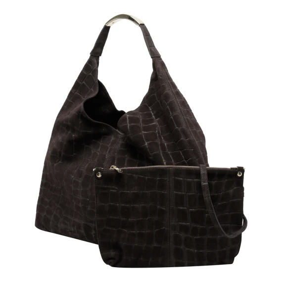 Ellisse brown calf leather hobo bag MY BEST BAG FIRENZE
