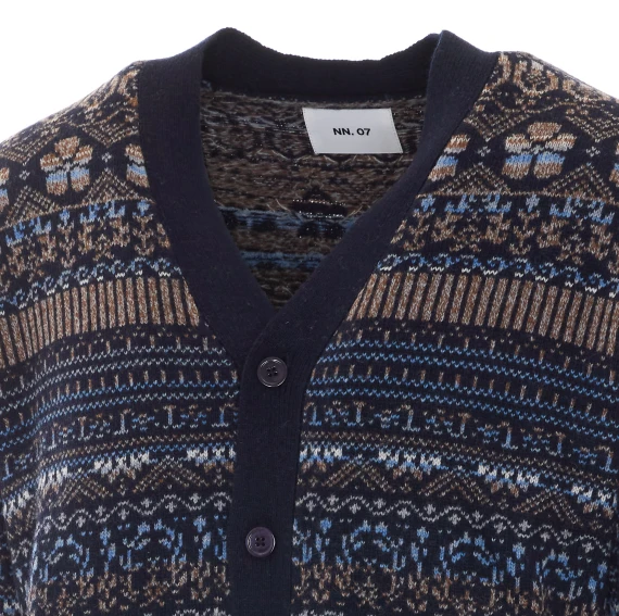 Dark blue wool cardigan NN.07