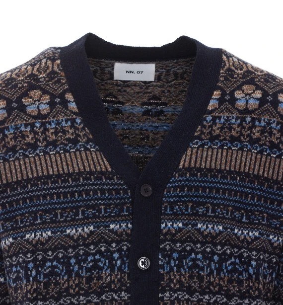 Dark blue wool cardigan NN.07