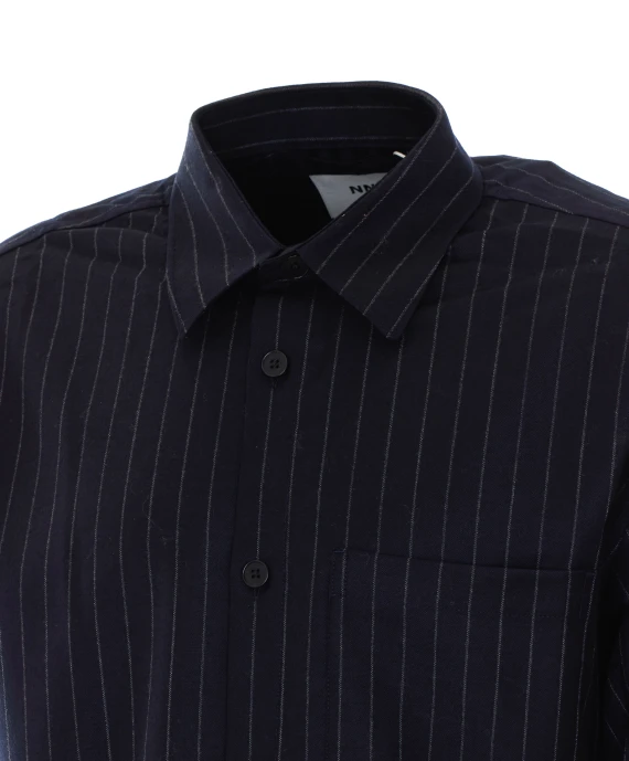 Dark blue long-sleeve shirt NN.07
