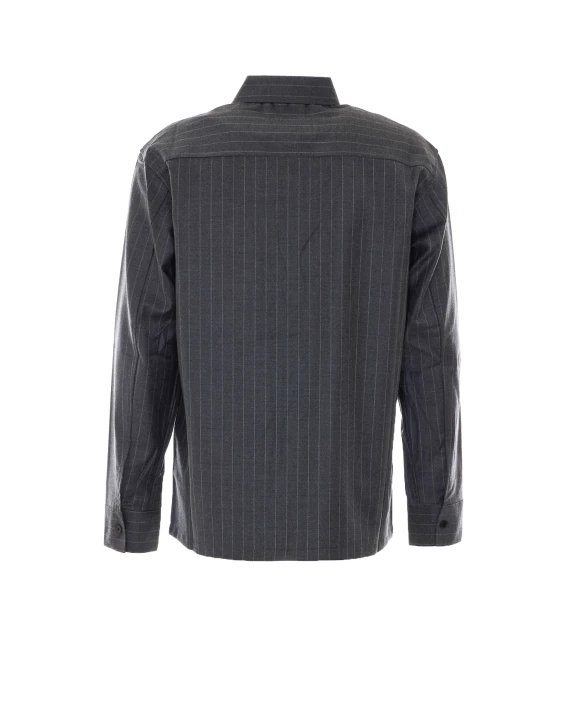 Camicia grigia a righe sottili NN.07