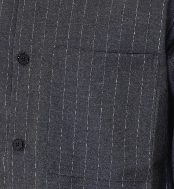 Camicia grigia a righe sottili NN.07
