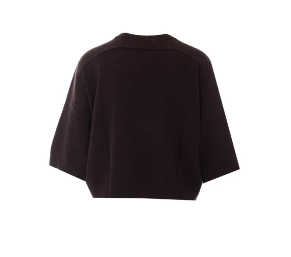 Maglia girocollo in cashmere marrone NOT SHY