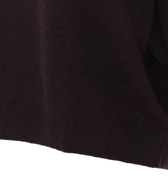 Maglia girocollo in cashmere marrone NOT SHY