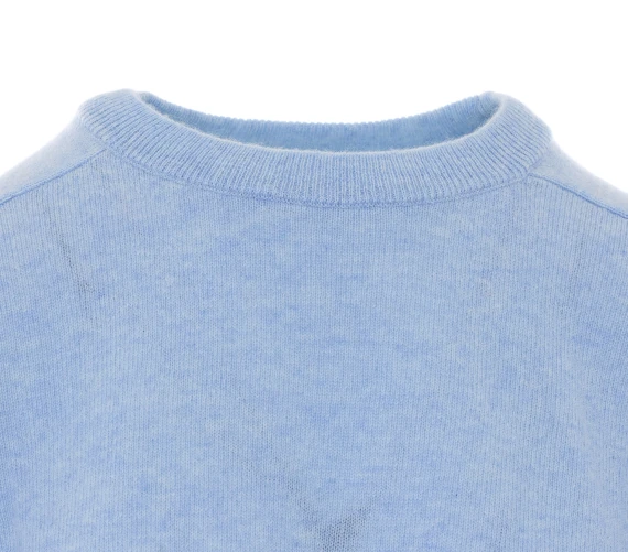 Lilou short-sleeve sweater in light blue cashmere NOT SHY