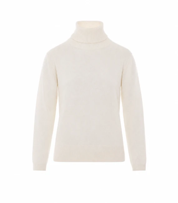 Maglia in cashmere bianco Laurene con collo alto