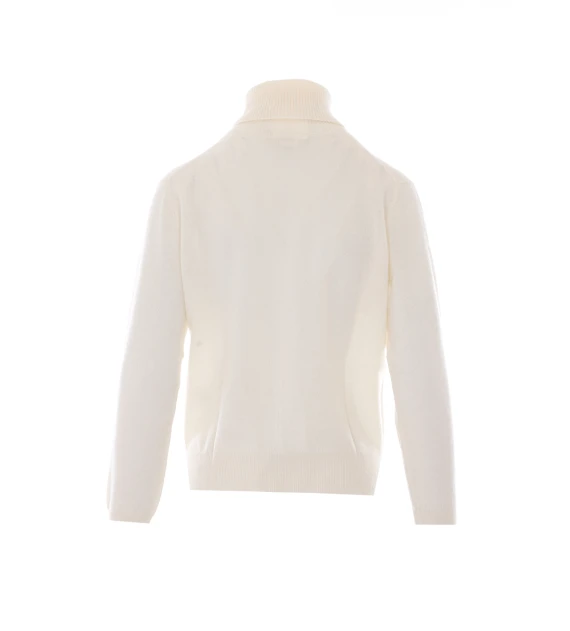Laurene white cashmere high-neck sweater NOT SHY