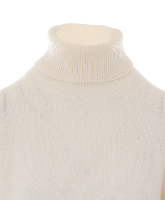 Laurene white cashmere high-neck sweater NOT SHY
