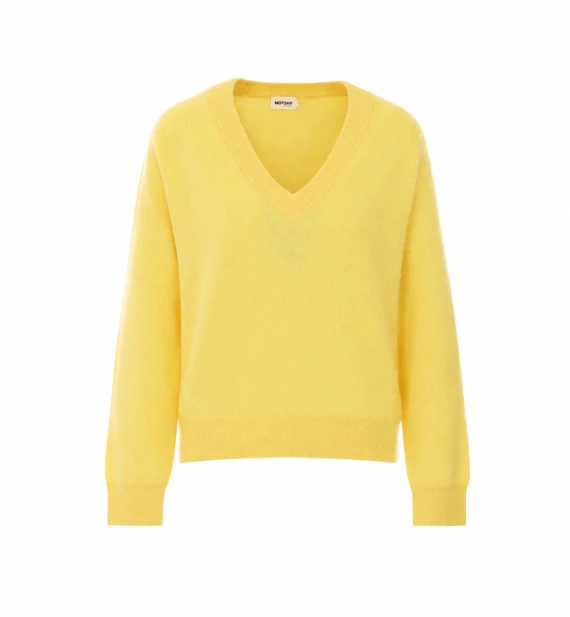 Maglione giallo in cashmere NOT SHY