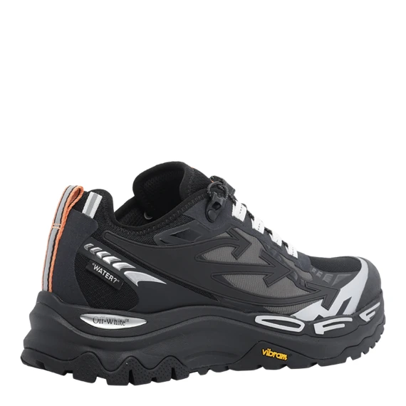 Black low-top fabric sneakers Off White