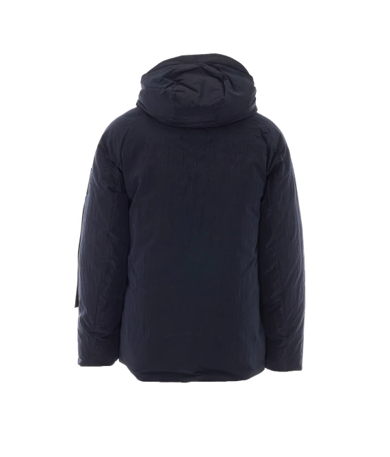 Dark blue hooded padded jacket Outhere