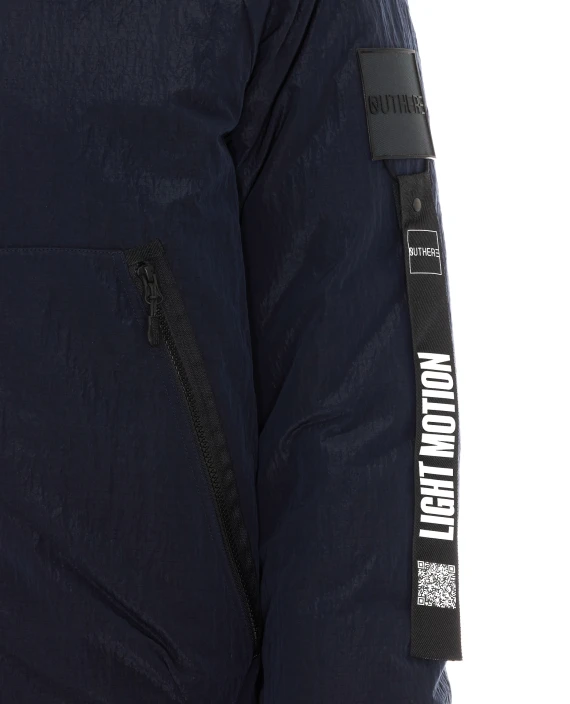 Dark blue hooded padded jacket Outhere