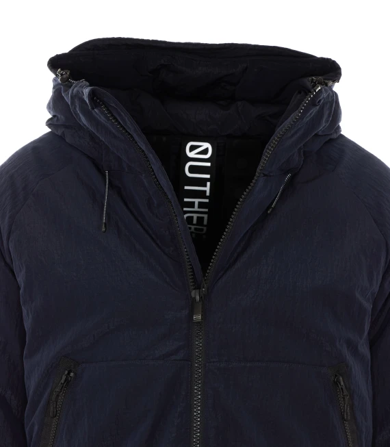 Dark blue hooded padded jacket Outhere